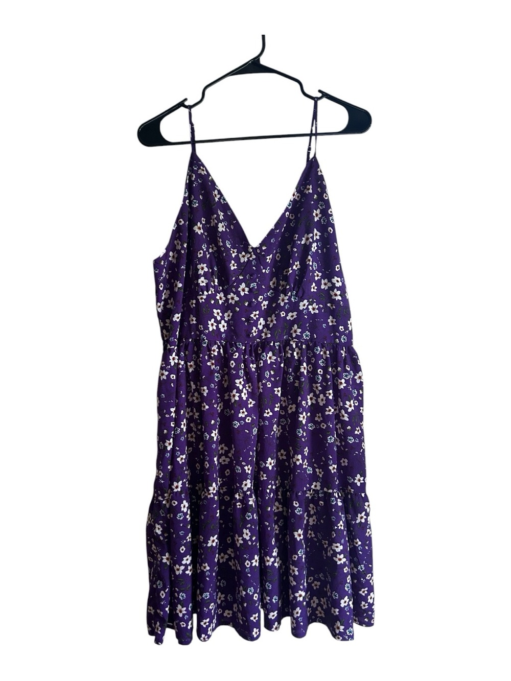 SHEIN Women’s Size 3XL Purple Floral Spaghetti Strap Dress